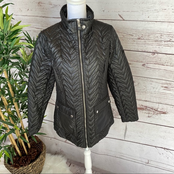 🌺VIA SPIGA ZIG-ZAG QUILTED CARGO JACKET NWT - Picture 4 of 11